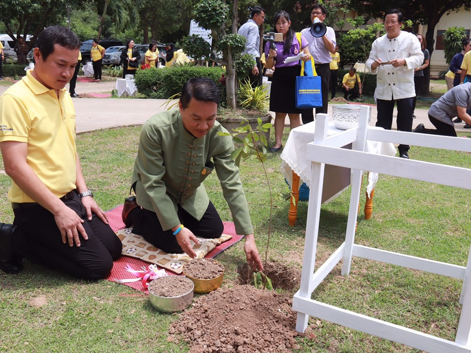 เลขาธิการสำนักงานผู้ตรวจการแผ่นดิน และเครือข่ายโรงเรียนคุณธรรมร่วมกันปลูกต้นไม้เพิ่มพื้นที่สีเขียว ที่ชุมชนบ้านป่าตึงงาม ในกิจกรรมบำเพ็ญประโยชน์ต่อสังคมและสิ่งแวดล้อมตามโครงการบูรณาการเครือข่ายโรงเรียน คุณธรรม จริยธรรม และองค์กรธรรมาภิบาลผู้ตรวจการแผ่นดิน